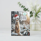 Whimsical Meerkat Kerstman Feestdagenkaart (Staand voorkant)