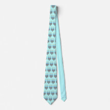 Whimsical Menorah Mannen Light Blue Stropdas