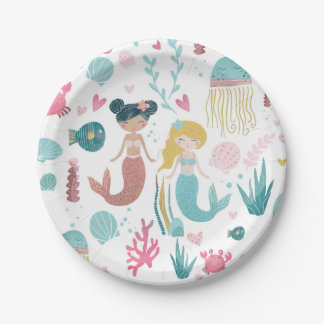 Whimsical Mermaid / Party Borden / Girls Party Papieren Bordje