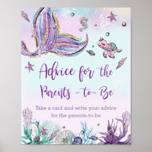 Whimsical Mermaid Tail Advice for Parents Poster