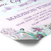 Whimsical Mermaid Tail onder Zee Time Capsule Poster (Hoek)