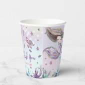 Whimsical Mermaid under the Zee Pool Birthday Papieren Bekers (Rechts)