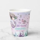 Whimsical Mermaid under the Zee Pool Birthday Papieren Bekers (Voorkant)