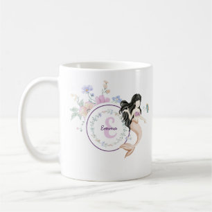 Whimsical Mermaids Monogram Koffiemok