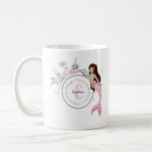 Whimsical Mermaids Monogram Koffiemok