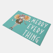 Whimsical Merry Alles kerst Deurmat (Schuin)