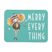 Whimsical Merry Alles kerst Magneet (Horizontaal)