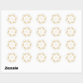 Whimsical Merry Christmas Custom Envelope Seal Ronde Sticker (Vel)