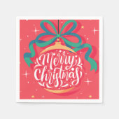 Whimsical Merry kerst | Kerstmis Servet (Voorkant)