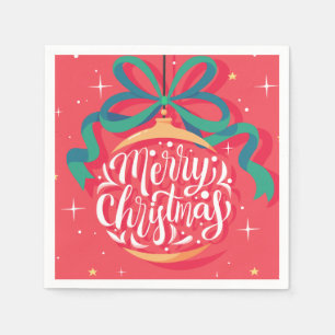 Whimsical Merry kerst   Kerstmis Servet