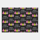 Whimsical Merry-kerstbomen Inpakpapier Vel (Voorkant 2)
