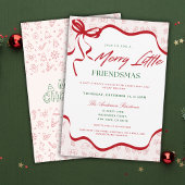 Whimsical Merry Little Friendsmas Christmas Party Kaart