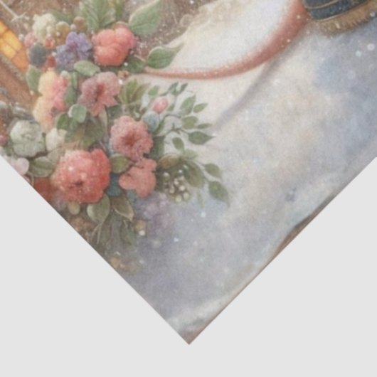 Whimsical Mice Rustic Snowy Village Decoupage Tissuepapier (Detail)