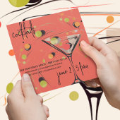 Whimsical Mid Century Modern Cocktailuur  Kaart