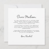 Whimsical Minimal Script Bridesmaid proposal Kaart (Achterkant)