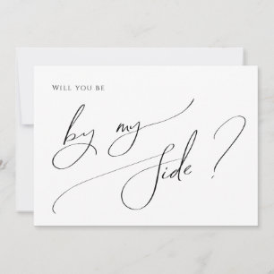 Whimsical Minimal Script By My Side Huwelijksaanzo Kaart