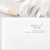 Whimsical Minimal Script Return Address Label (Insitu)