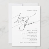 Whimsical Minimalist Script Lingerie Shower Kaart (Voorkant)