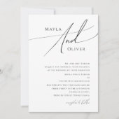 Whimsical Minimalist Script Traditional Wedding Kaart (Voorkant)