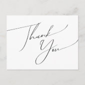 Whimsical Minimalist Script Weddenschap Hartelijk  Briefkaart (Voorkant)