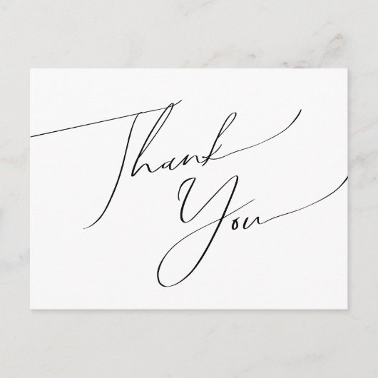 Whimsical Minimalist Script Weddenschap Hartelijk Briefkaart (Voorkant)