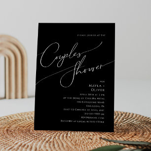 Whimsical-minimalistisch script   Black Couples Sh Kaart