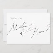 Whimsical-minimalistisch script | Matron of Honor  Kaart (Voorkant)