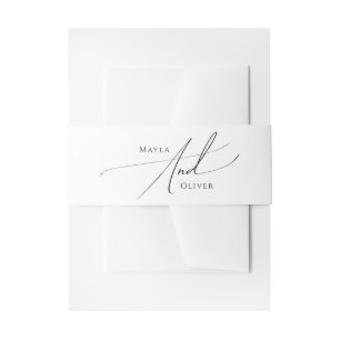 Whimsical-minimalistisch script uitnodigingen wikkel