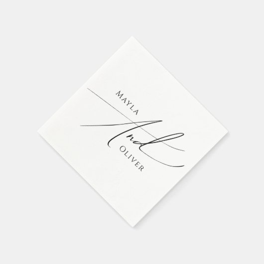 Whimsical-minimalistisch script | Weddenschap Servet (Hoek)