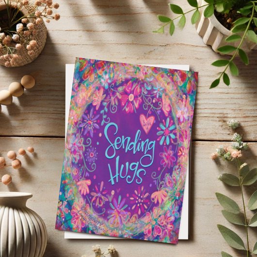 Whimsical Mis You  Floral Inspirivity Kaart