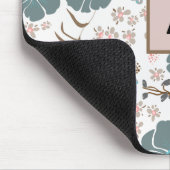 Whimsical Mix Blauwgroen grijs roze stromend geper Muismat (Hoek)