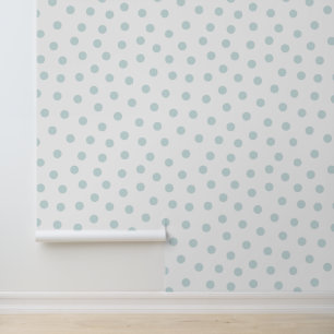 Whimsical Modern Blauw Stippen Patroon Behang