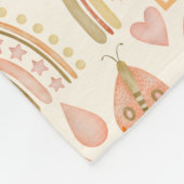 Whimsical Modern Boho Rainbow Pattern Name Baby Fleece Deken (Hoek)