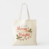 Whimsical Modern Christmas Holiday Tote Bag (Dos)