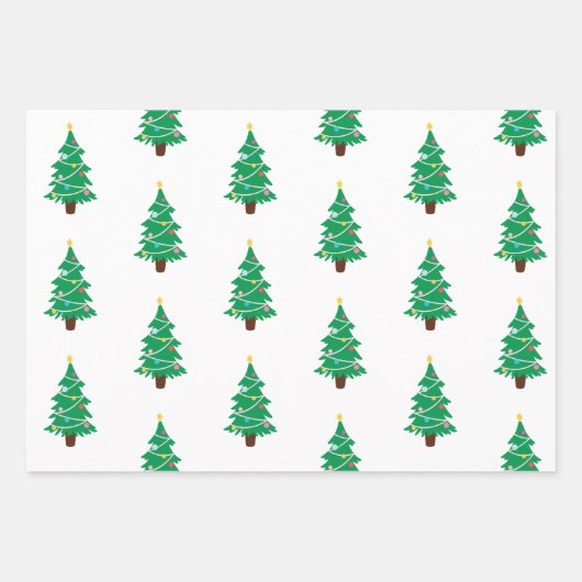 Whimsical Modern kerstboomset 3 Inpakpapier Vel (Voorkant 3)