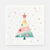 Whimsical Modern Pastel Polka Dot Christmas Servet (Voorkant)