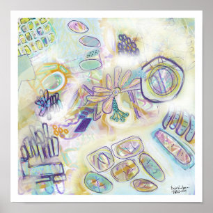 Whimsical Modern Print Original Art Poster