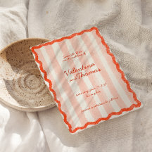 Whimsical Modern Roze & Rode bruiloft Bewaar de da