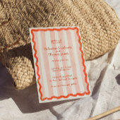 Whimsical Modern Roze & Rode bruiloft uitnodiging