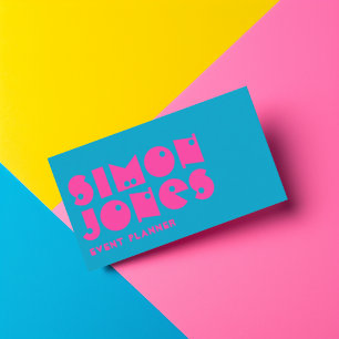 Whimsical Modern Typography Zakelijke Visitekaart Visitekaartje