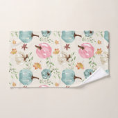 Whimsical Modern waterverf herfst pompoen geblader Bad Handdoek (Handdoek)