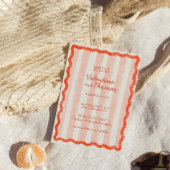 Whimsical moderne rose & Faire-part de mariage rou