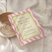 Whimsical moderne rose & Faire-part de mariage ver
