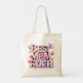 *~* Whimsical moederdag harten bloemen 3-d AP72 Tote Bag (Achterkant)