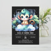 Whimsical Monkey Verjaardag Kaart (Staand voorkant)