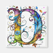 Whimsical Monogram D Magneet (Voorkant)