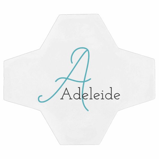 Whimsical Monogram gepersonaliseerd Voetbal (Enkel)