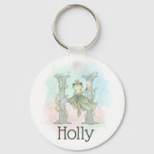 Whimsical Monogram Letter H Sleutelhanger (Voorkant)