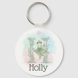 Whimsical Monogram Letter H Sleutelhanger