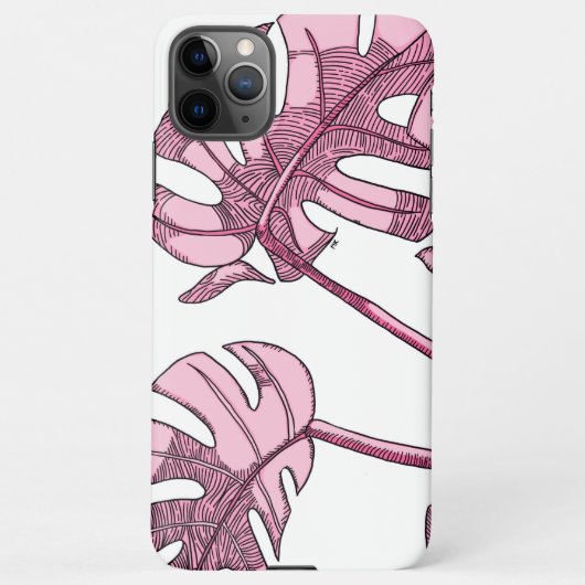 Whimsical, monstera leaf design iPhone hoesje (Achterkant)